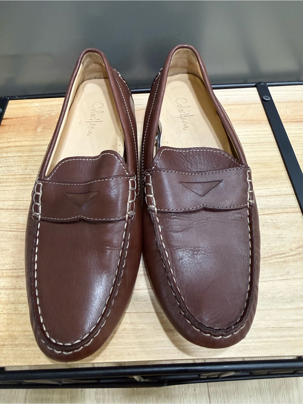 Cole Haan NikeAir Brown Leather Driving Loafers Moccasins Women’s 6B